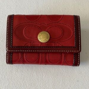 Coach Vintage Hampton Embossed Leather Signature Trifold Wallet